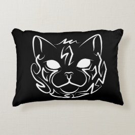 Schwarz-Weiß-Stammkatze Dekokissen