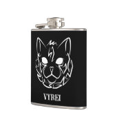 Schwarz-Weiß-Stammkatze Flachmann (Links)