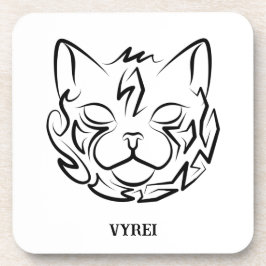 Schwarz-Weiß-Stammkatze Getränkeuntersetzer