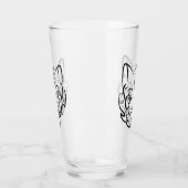 Schwarz-Weiß-Stammkatze Glas (Links)