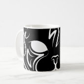 Schwarz-Weiß-Stammkatze Kaffeetasse (Vorderseite Links)