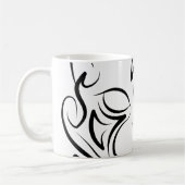Schwarz-Weiß-Stammkatze Kaffeetasse (Links)