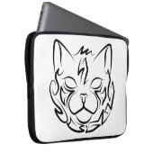 Schwarz-Weiß-Stammkatze Laptopschutzhülle (Vorne Rechts)