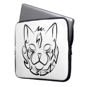 Schwarz-Weiß-Stammkatze Laptopschutzhülle (Vorderseite Links)