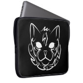 Schwarz-Weiß-Stammkatze Laptopschutzhülle (Vorne Rechts)