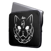 Schwarz-Weiß-Stammkatze Laptopschutzhülle (Vorderseite Links)