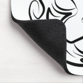 Schwarz-Weiß-Stammkatze Mousepad (Ecke)