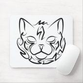 Schwarz-Weiß-Stammkatze Mousepad (Mit Mouse)
