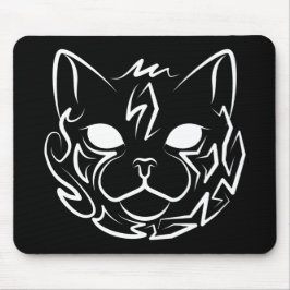 Schwarz-Weiß-Stammkatze Mousepad