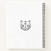 Schwarz-Weiß-Stammkatze Notizblock (Rückseite)