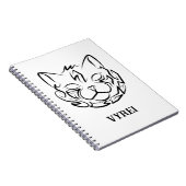 Schwarz-Weiß-Stammkatze Notizblock (Rechte Seite)