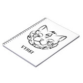 Schwarz-Weiß-Stammkatze Notizblock (Linke Seite)