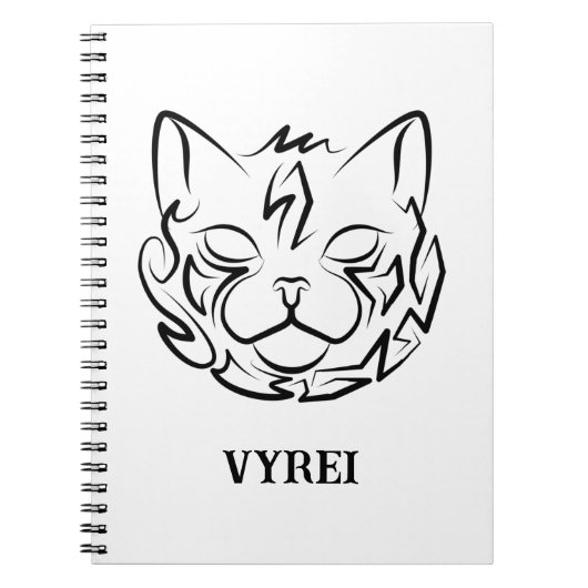 Schwarz-Weiß-Stammkatze Notizblock (Vorderseite)