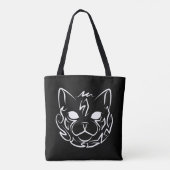 Schwarz-Weiß-Stammkatze Tasche (Rückseite)
