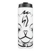 Schwarz-Weiß-Stammkatze Thermosbecher (Vorderseite)