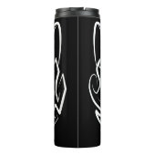 Schwarz-Weiß-Stammkatze Thermosbecher (Rückseite)