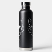 Schwarz-Weiß-Stammkatze Trinkflasche (Rechts)