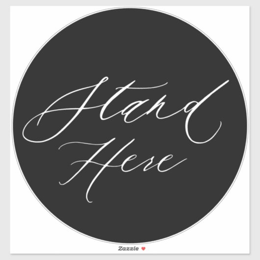 Schwarz-Weiß-Ständer hier, 10 Meter groß, mit eine Aufkleber (Blatt)