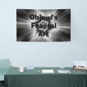 Schwarz-Weiß-Star-Burst Banner (Messeveranstaltung)