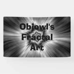 Schwarz-Weiß-Star-Burst Banner