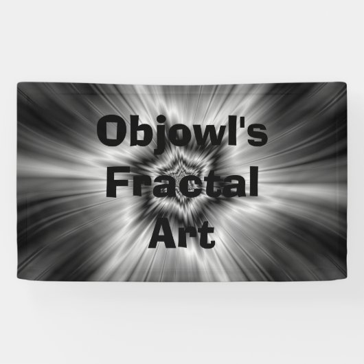 Schwarz-Weiß-Star-Burst Banner (Horizontal)