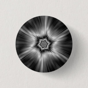 Schwarz-Weiß-Star-Burst Button