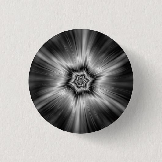 Schwarz-Weiß-Star-Burst Button (Vorderseite)