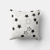 Schwarz-Weiß-Star-Drehkissen Kissen (Rückseite)
