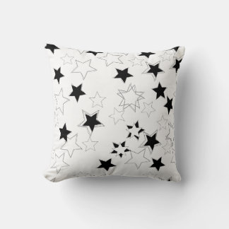 Schwarz-Weiß-Star-Drehkissen Kissen