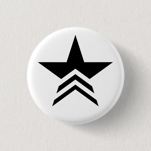 Schwarz-Weiß Starcom Knopf Button (Vorderseite)