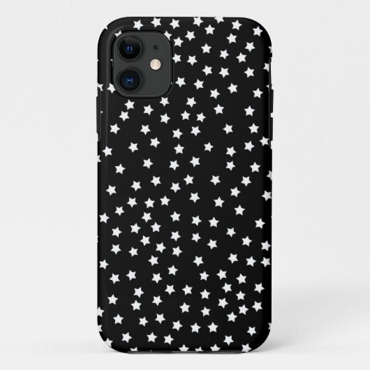 Schwarz-Weiß-Stars Case-Mate iPhone Hülle (Rückseite)