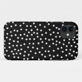 Schwarz-Weiß-Stars Case-Mate iPhone Hülle (Rückseite (Horizontal))