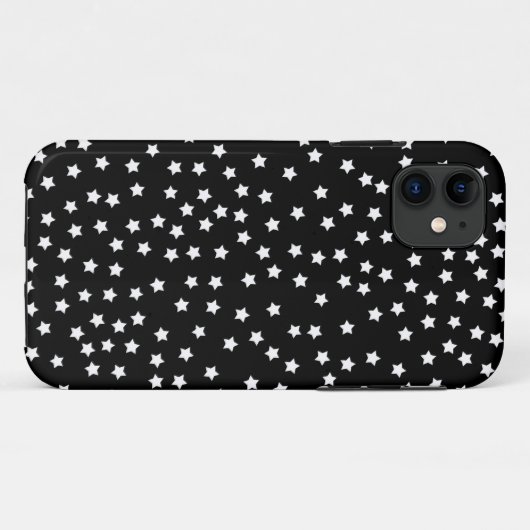 Schwarz-Weiß-Stars Case-Mate iPhone Hülle (Rückseite (Horizontal))
