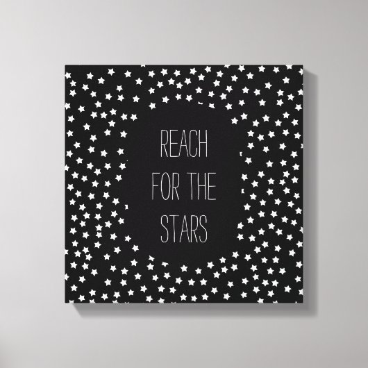 Schwarz-Weiß-Stars Leinwanddruck (Vorderseite)