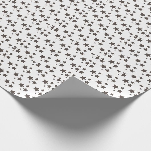 Schwarz-Weiß-Stars Modernes Design Umschlagpapier Geschenkpapier (Ecke)