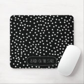 Schwarz-Weiß-Stars Mousepad (Mit Mouse)