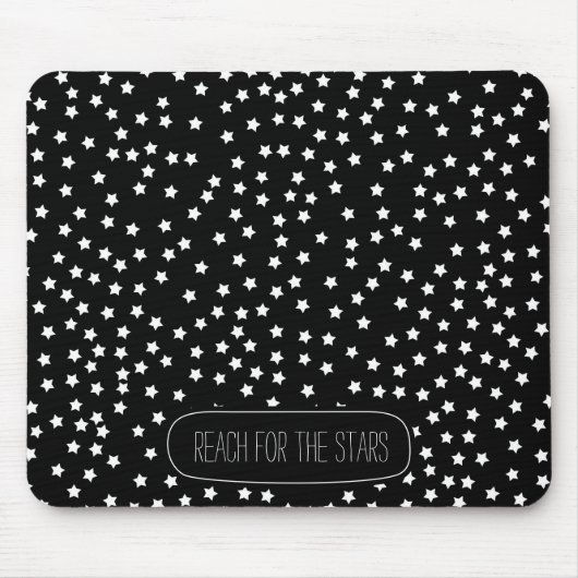 Schwarz-Weiß-Stars Mousepad (Vorne)