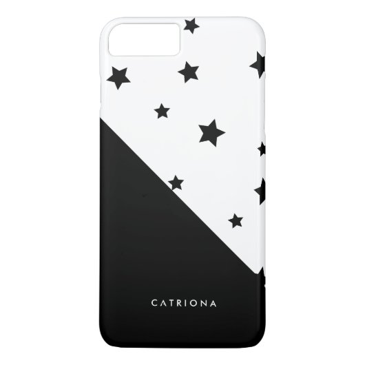 Schwarz-Weiß-Stars Patten Personalisiert Case-Mate iPhone Hülle (Rückseite)