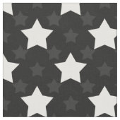 Schwarz-weiß Stars Textil Stoff (Nahaufnahme)