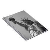 Schwarz-Weiß-Statue der Freiheit New York City Notizblock (Rechte Seite)