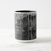 Schwarz-Weiß-Stein-Architektur  Tasse (Zentrum)