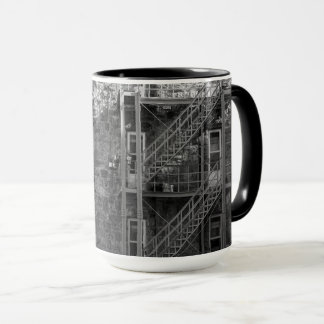 Schwarz-Weiß-Stein-Architektur Tasse