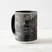 Schwarz-Weiß-Stein-Architektur  Tasse (Vorderseite Links)