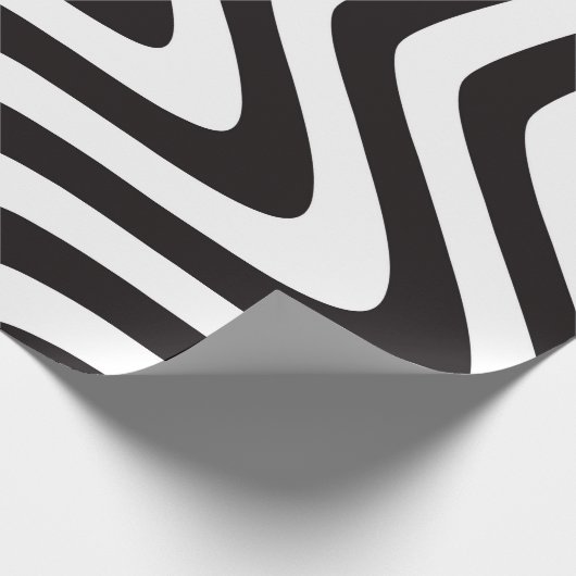 Schwarz-Weiß-Stern-Illusion Geschenkpapier (Ecke)