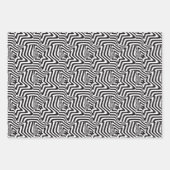 Schwarz-Weiß-Stern-Illusion Geschenkpapier Set (Vorderseite 2)
