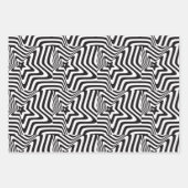 Schwarz-Weiß-Stern-Illusion Geschenkpapier Set (Vorderseite)