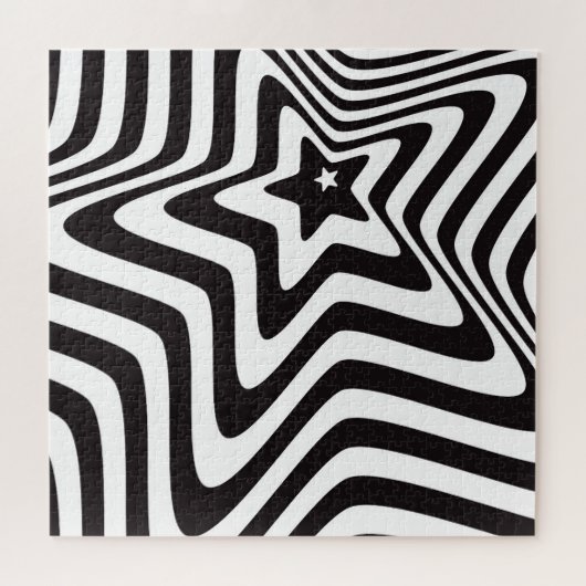 Schwarz-Weiß-Stern-Illusion Puzzle (Horizontal)