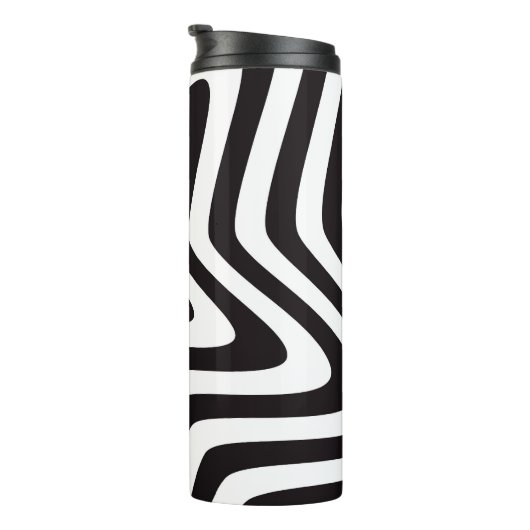 Schwarz-Weiß-Stern-Illusion Thermosbecher (Nach rechts gedreht)