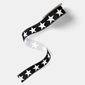 Schwarz-Weiß-Stern Satinband (Rückseite)