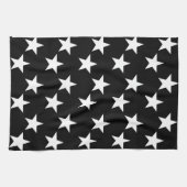 Schwarz-Weiß-Sterne-Druckküche Handtuch (Horizontal)